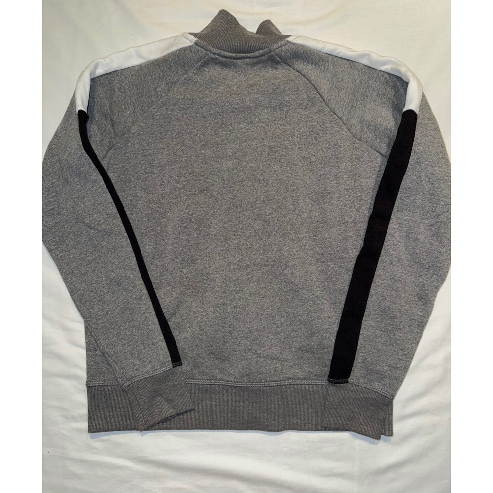Reebok Women Gray Quarter Zip Sweatshirt Mock Neck Logo Athletic Size S - Picture 4 of 5
